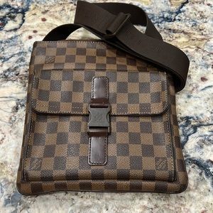 LOUIS VUITTON N51127 Damier Pochette Mervil Cross Body Bag Used
